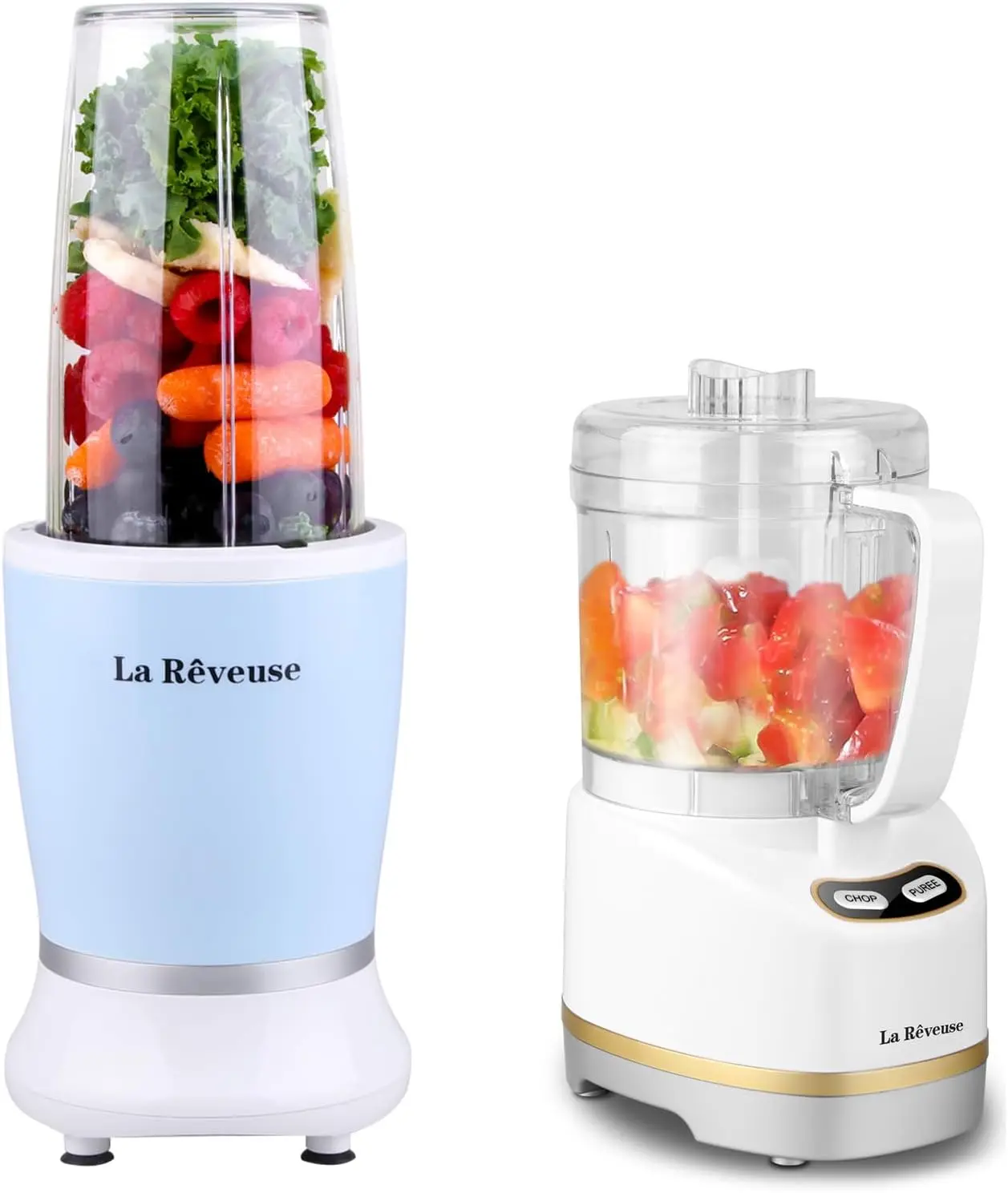 

Smoothie Blender 250W (Sky Blue) + Mini Food Chopper (White)