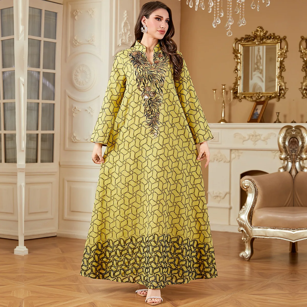 

Eid Women Dress Embroidery Muslim Abaya Vestidos Largos Caftan Jalabiya Ramadan Long Dresses Dubai Kaftan Arab Long Robe 2025