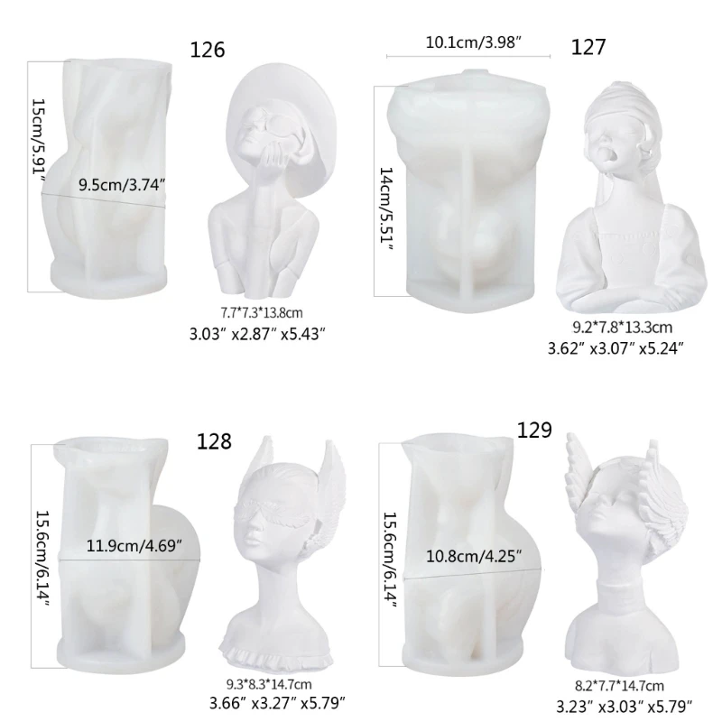 3D Girl Silicone Mold for Candle Making Handmade Soap Mould Dropship