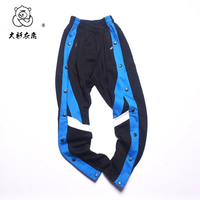 

Спортивные брюки для баскетбола свободного кроя, мужские, больших размеров, повседневные, модные, с молнией и шнурком, хлопок/полиэстер