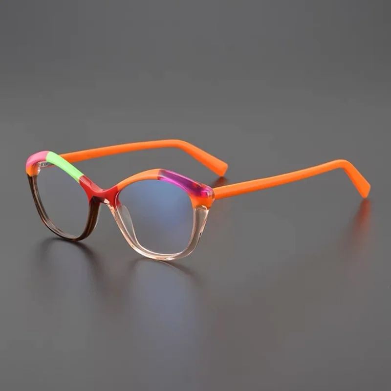 

Vintage shaped glasses frames Women Fashion small frames Acetate optics colored glasses frames Men make prescription glasses