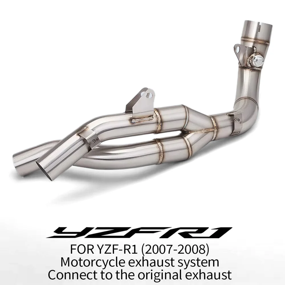 Motorcycle Exhaust Mid Pipe for R1 YZF-R1 YZF R1 2007-2008 Motorbike Exhaust System Parts Original Connection Tube Moto Escape