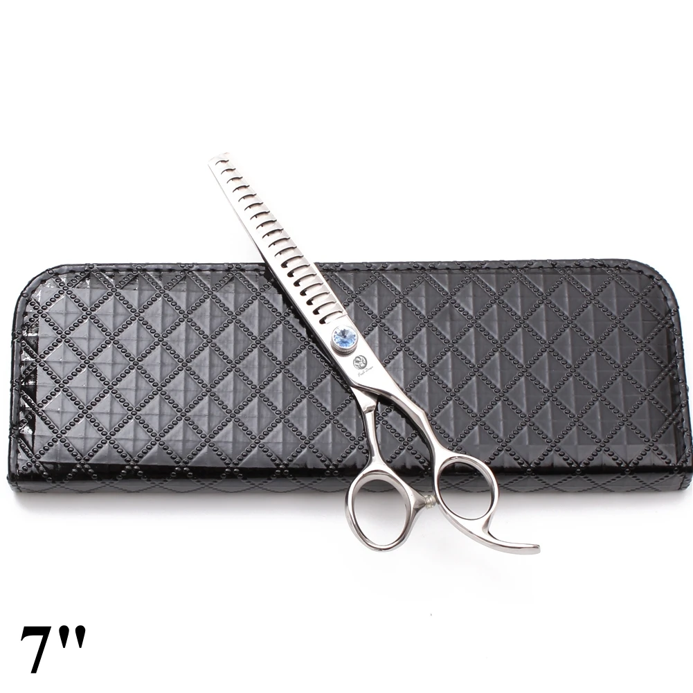 

Профессиональные ножницы для ухода за собаками, фиолетовый дракон, Япония, нержавеющая сталь, 7-дюймовые серебряные ножницы для резки домашних животных, ножницы для цыплят Z4004