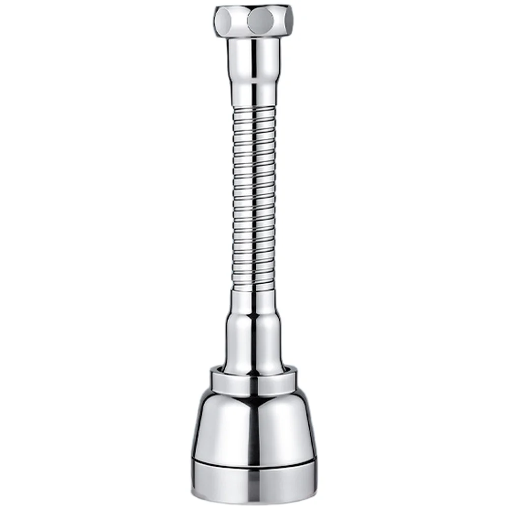 Stainless Steel and ABS Kitchen Faucet Extender with 360-Degree Rotation and Three Water Delivery Spray Capabilities