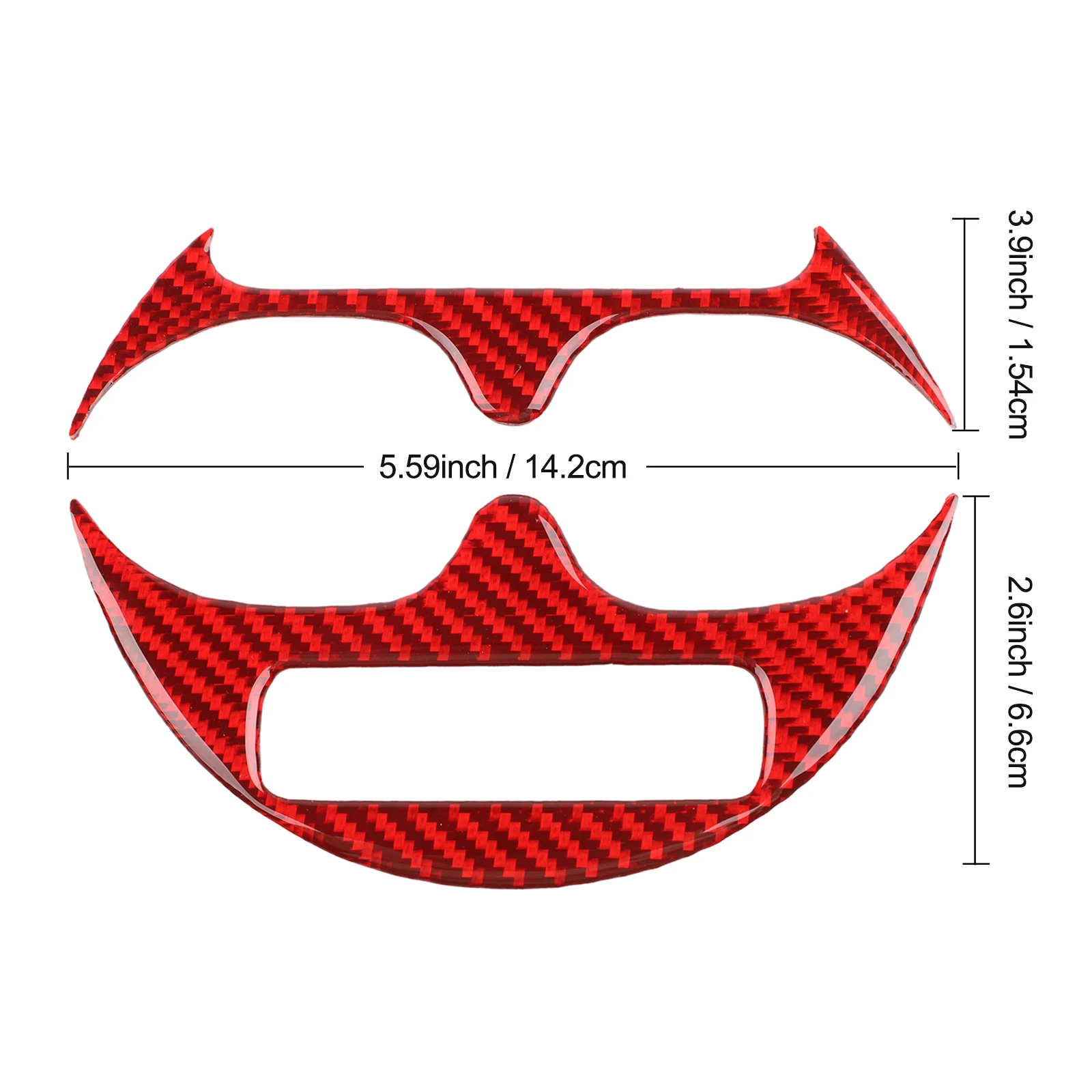 Carbon Fiber Cup Holder Trim Designed to Fit For Abarth 595 695 For Fiat 500 Models Produced Between 2016 and 2024 Interior Part