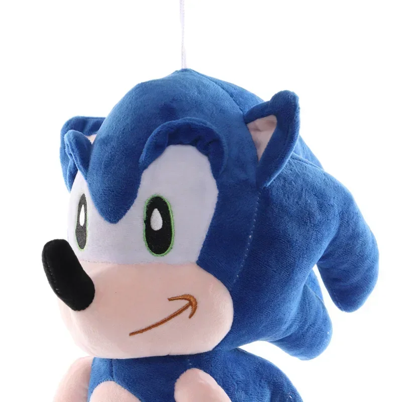 17cm Sonic Plush Doll Keychain Toys Cartoon PP Cotton Black Blue Shadow Hedgehog Soft Stuffed Pendant Home Decoration Kids Gift view 4