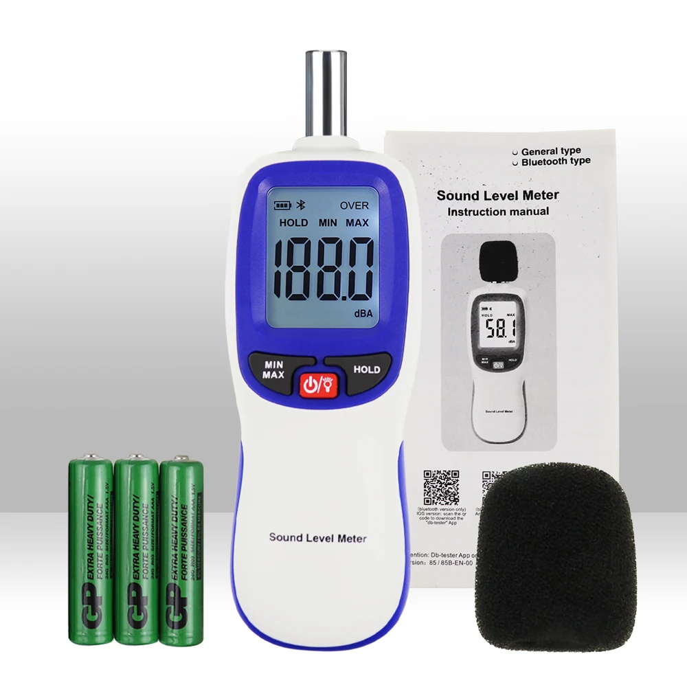 Smart Professional Noise Datalogging Recorder Meter LCD 30 To 130dBA Compact Lightweight Sound Level Meter.