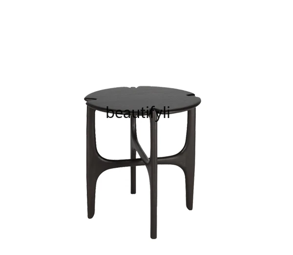 

French Retro Side Table Solid Wood Ash Sofa Corner Table Small Table Antique Style Living Room Home furniture living room