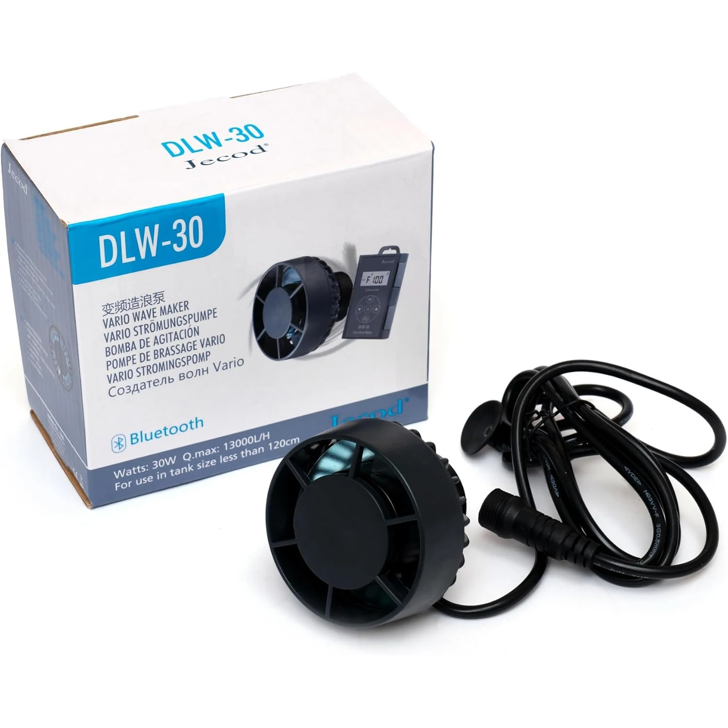 Jebao DLW-30 DC24V Ultra Quite Mini Compact Aquarium Wavemaker Pump Bluetooth Submersible Vario Wave Maker 3434GPH 13000L/H