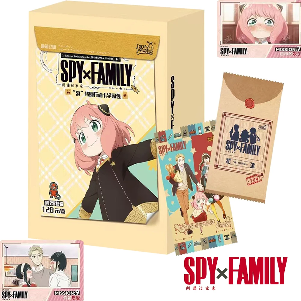 

SPY FAMILY Cards Anime Character Peripheral Trading Collection Anya Damian Plot Poster Thick Card Children's Christmas Gifts