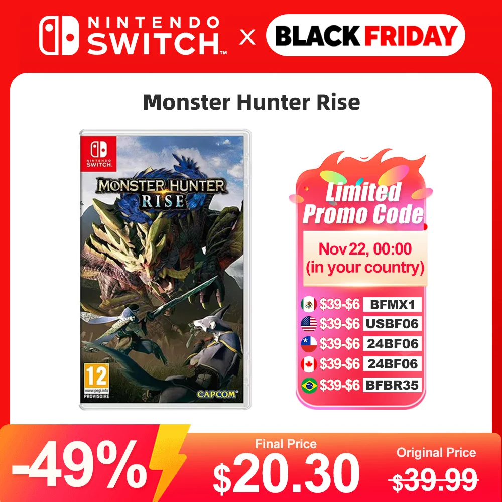 Monster Hunter Rise Nintendo Switch Game Deals 100% Official Original Physical Game Card Action Genre for Switch OLED Lite