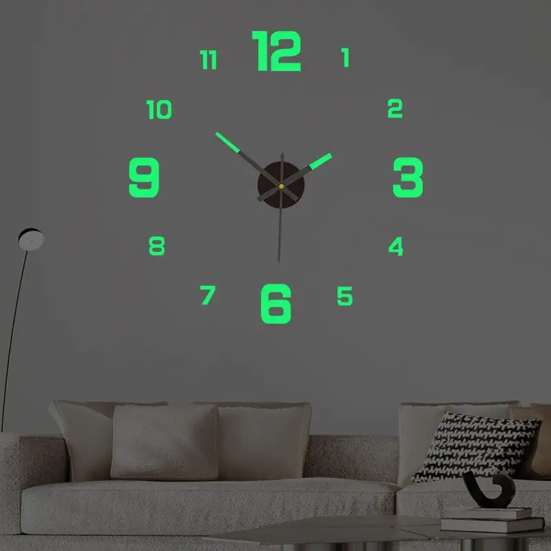 Reloj Digital Luminoso, Reloj de Pared Estereoscópico DIY, Reloj Silencioso para Sala de Estar, Dormitorio, Decoración del Hogar