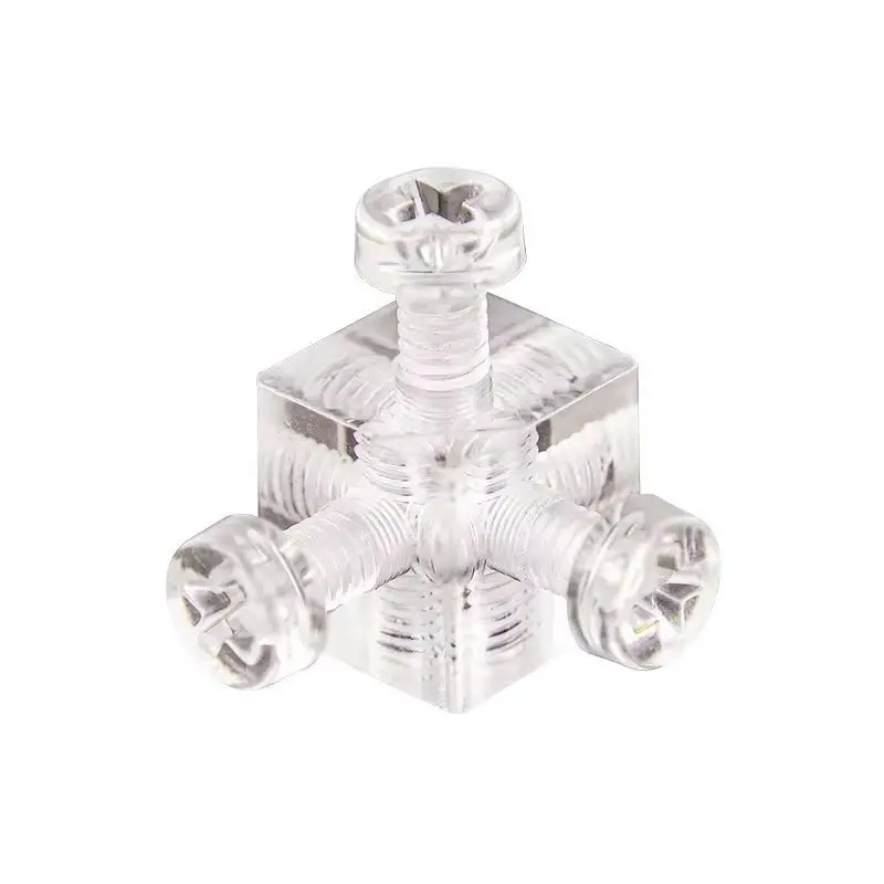 

500PCS 15X15X15mm Clear Acrylic Cubes 6-Sides Fix Block Joint Corner Braces for Electric Stoves Square Dishes Chassis Components