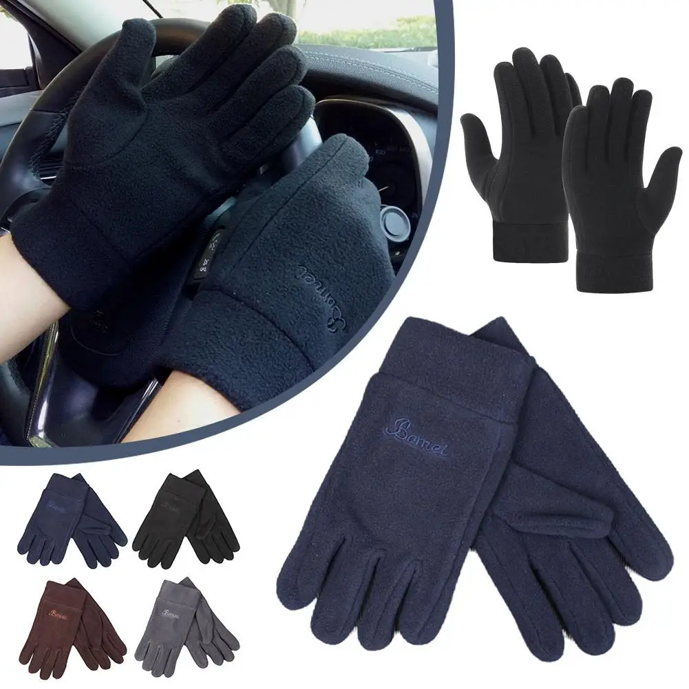 Winter Warm Fleece Gloves For Women Men Thermal Full Finger Gloves Cold Resistance Windproof Outdoor Skiing Cycling Mittens M9r7