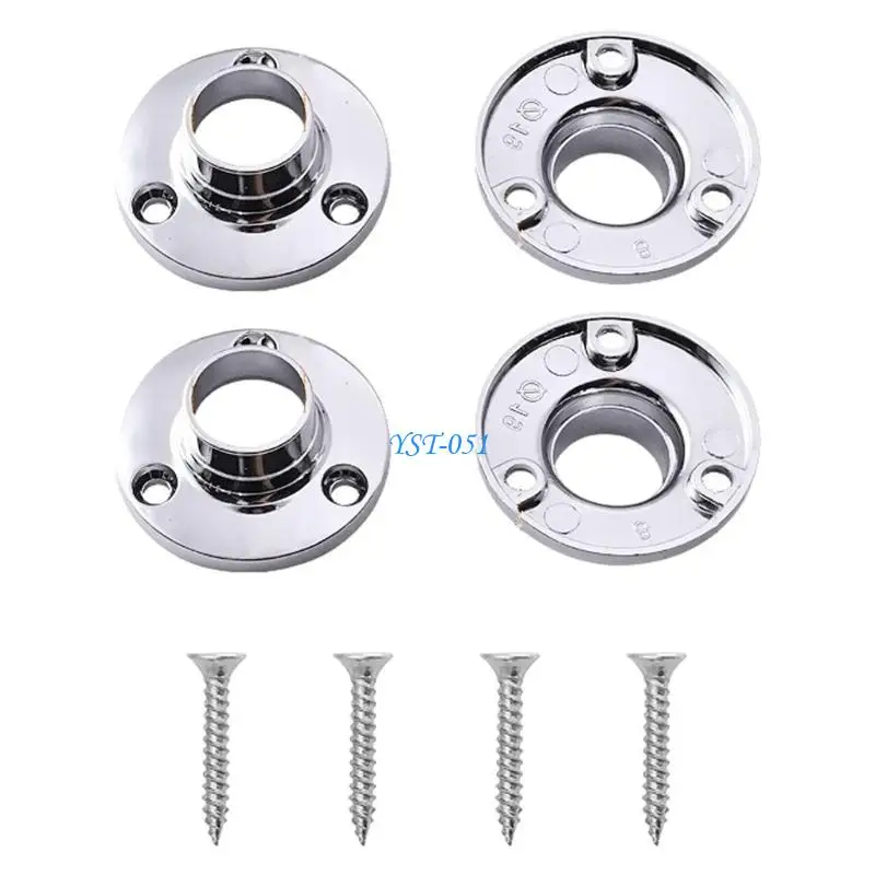 

E15A Wardrobe Flange Fitting Wardrobe Pipe Connector Wardrobe Flange Support 2 Pair