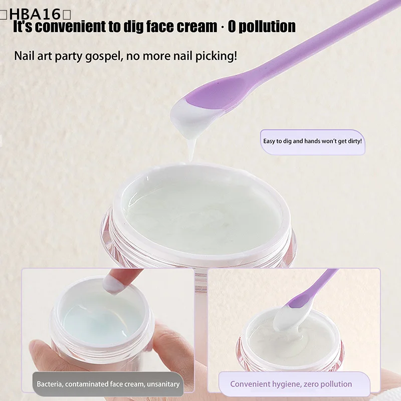 〔HBA16〕Zestaw 3 sztuk mini szpatułek silikonowych do butelek kosmetycznych, dwustronne szpatułki do pieczenia, dwufunkcyjne szpatułki do dżemu, głębokie szpatułki do butelek, zestaw łyżek