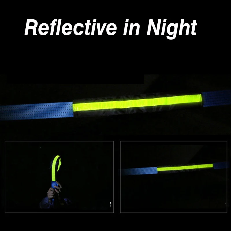Nylon 5 Meters 8 Tons Strong Reflective Tow Rope Double Layer Thickened Car Trailer Rope Vehicle Emergency Trailer Draw Rope