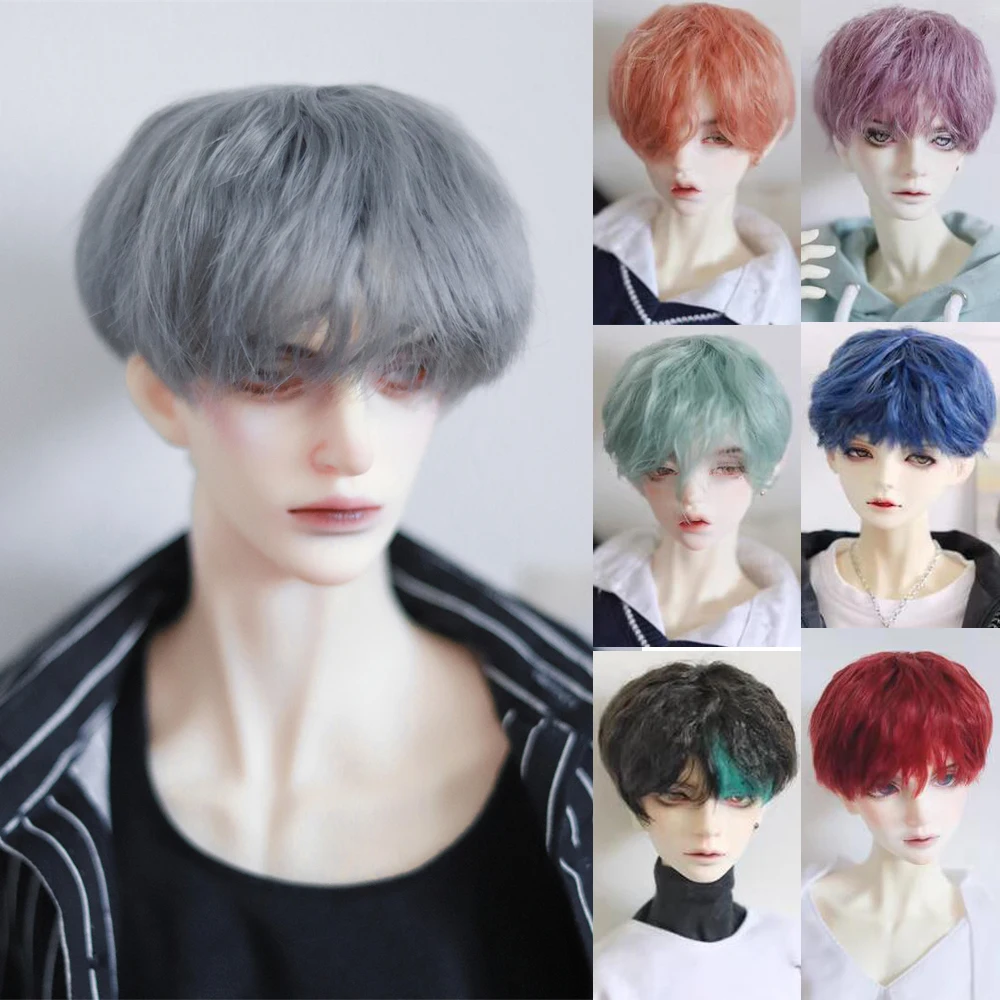 

D03-P340 children handmade toy 1/3 1/4 1/6 uncle SSDF doll BJD/SD doll's wig color brown curly short hair 1pcs