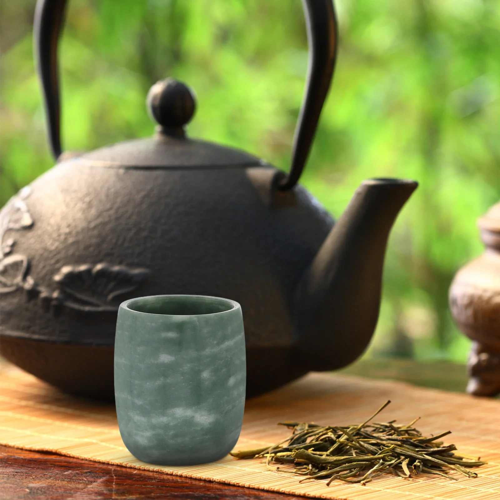 

Natural Crystal Tea Cup Chinese Drinkware Multifunctional Kung Fu Tasting Cup Artistic Touch Home Decor Gift Teacup Set