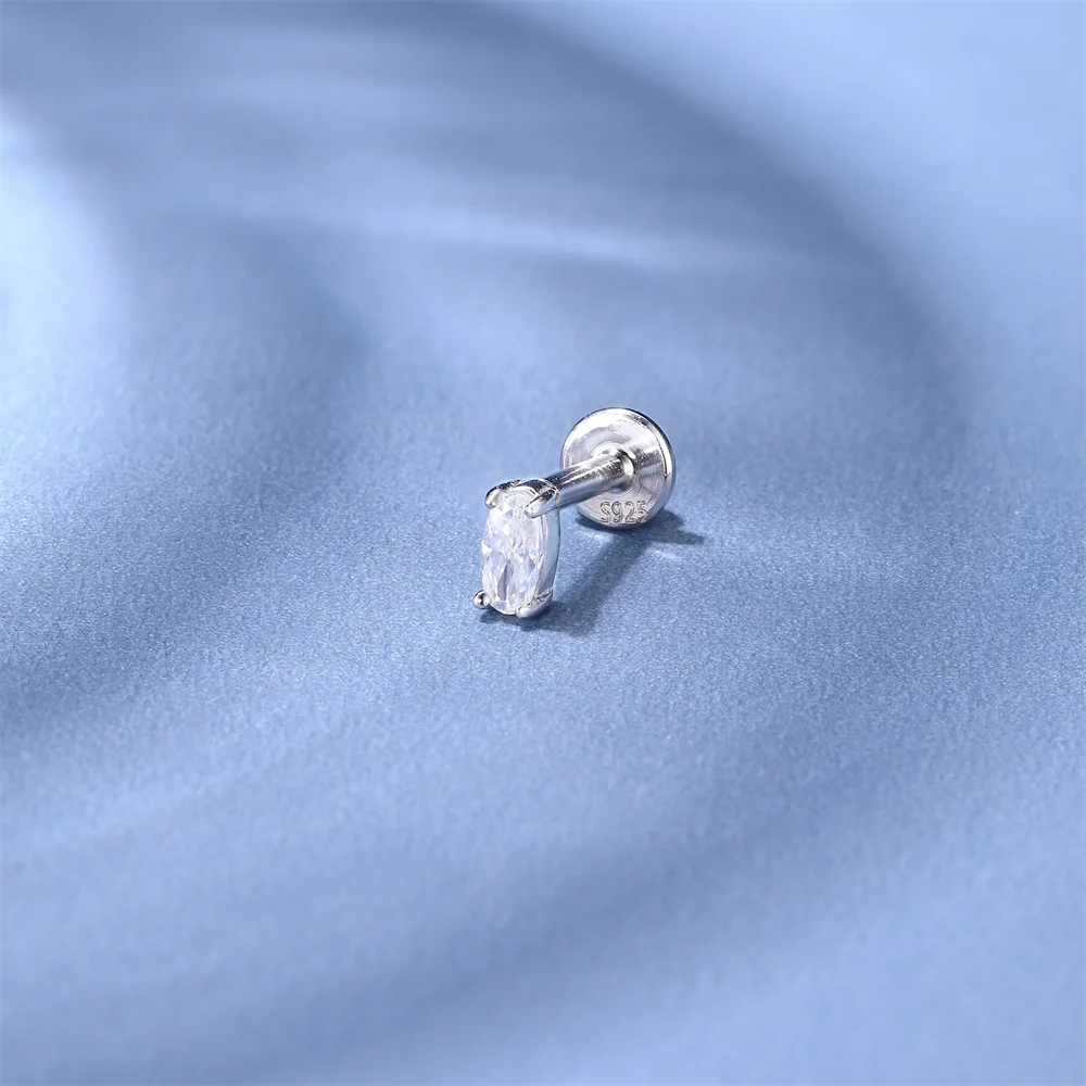 Aide 6/7/8/9mm 1pc Funkelnde Moissanit Ohrringe 925 Sterling Silber Klassische Glänzende Kreis Creolen für Frauen Edlen Schmuck – Detail 24
