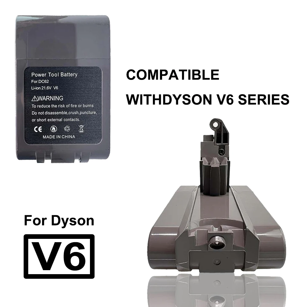 

V6 Vacuum Cleaner Battery Brand New 21.6V 4800/6800/9800/12800mAh For Dyson DC58 DC59 DC61 DC62 Replacement Battery