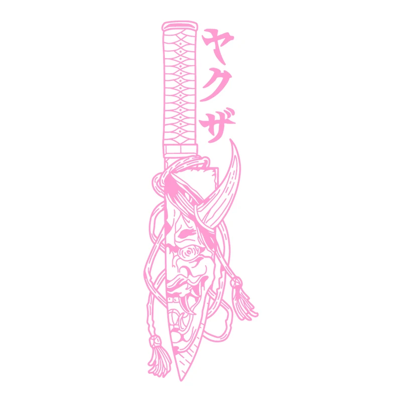 Pegatina JDM para coche, decoración de máscara Hannya, parabrisas trasero, pegatinas de Anime japonés, calcomanías de vinilo impermeables externas