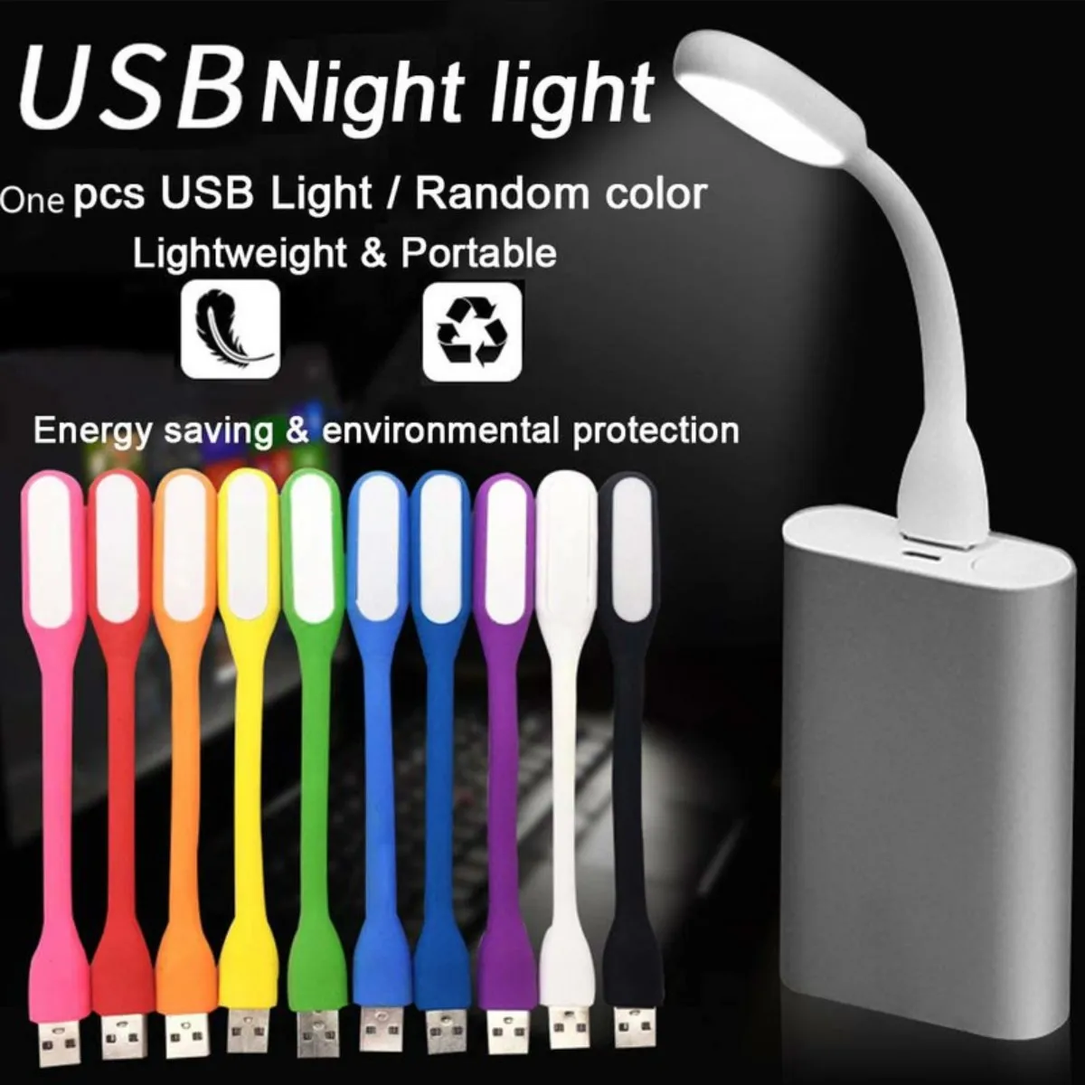 Lampe LED USB Portable 10 couleurs pour banque d'alimentation/ordinateur, protection de la vue, ordinateur Portable