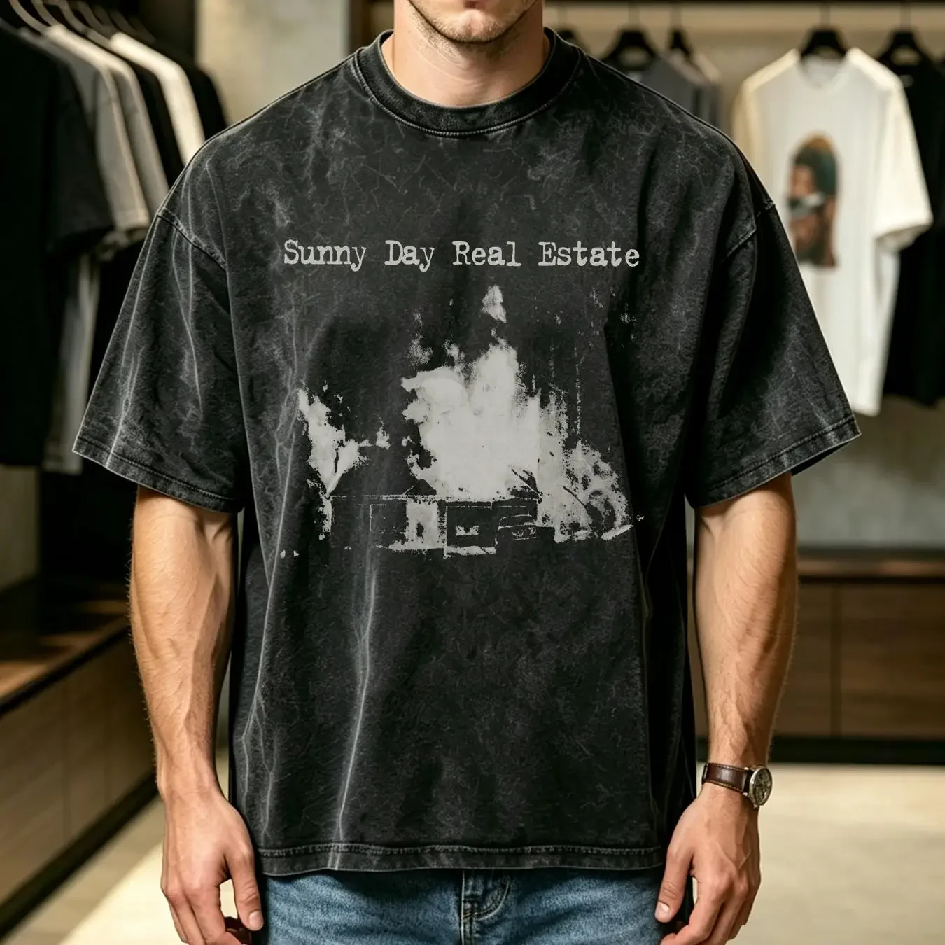 washed T Shirt Sunny Day Real Estate Diary Alternative Rock Tour Band Top Super Faded XL long or short sleeves vintage Washed
