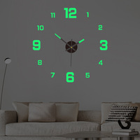 Luminous Digital Clock DIY Stereoscopic Wall Clock Silent Clock Living Room Bedroom Wall Clock Home Decorations