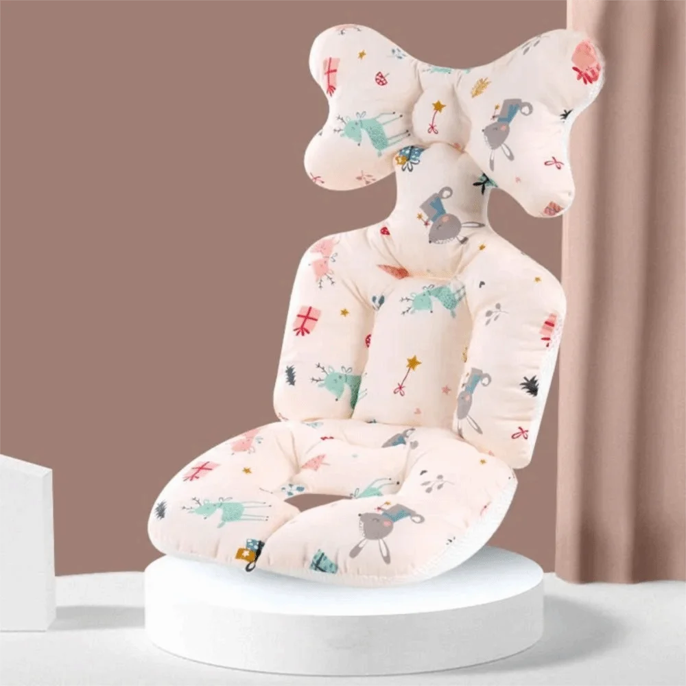 

Soft Baby Stroller Cushion Cartoon Printed Breathable Baby Pram Seat Mat Car Seat Comfortable Dining Chair Cotton Pad