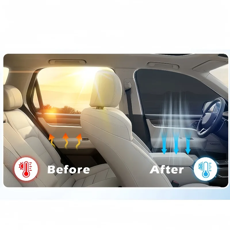 Width 40/50/60/70/80/90 CM Black Privacy Window Film Heat Control UV Block Static Cling Removable for Car Home Glass Door