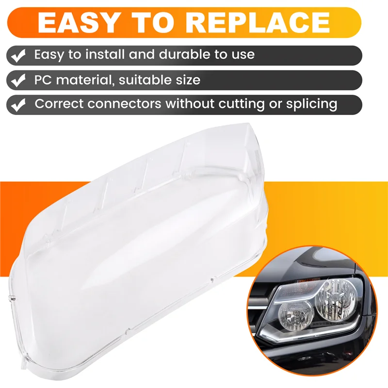 

A03Z-For VW Amarok 2011-2022 Headlight Cover Shade Headlamp Shell Transparent Lampshade Case Lens