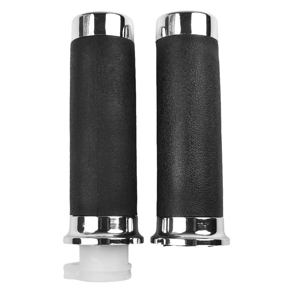 Practical Quality Hand Grips Handlebars ABS & Rubber Accessories Black Motorcycle Throttle Tube 1 In Dia 1 Pair