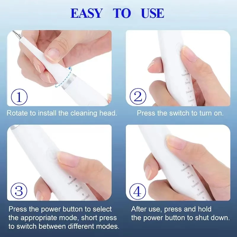 Escovas de dentes elétricas recarregáveis Dentes Limpador Instrumento de clareamento Impermeável, USB, Sonic, Carregamento rápido, Dispositivo para