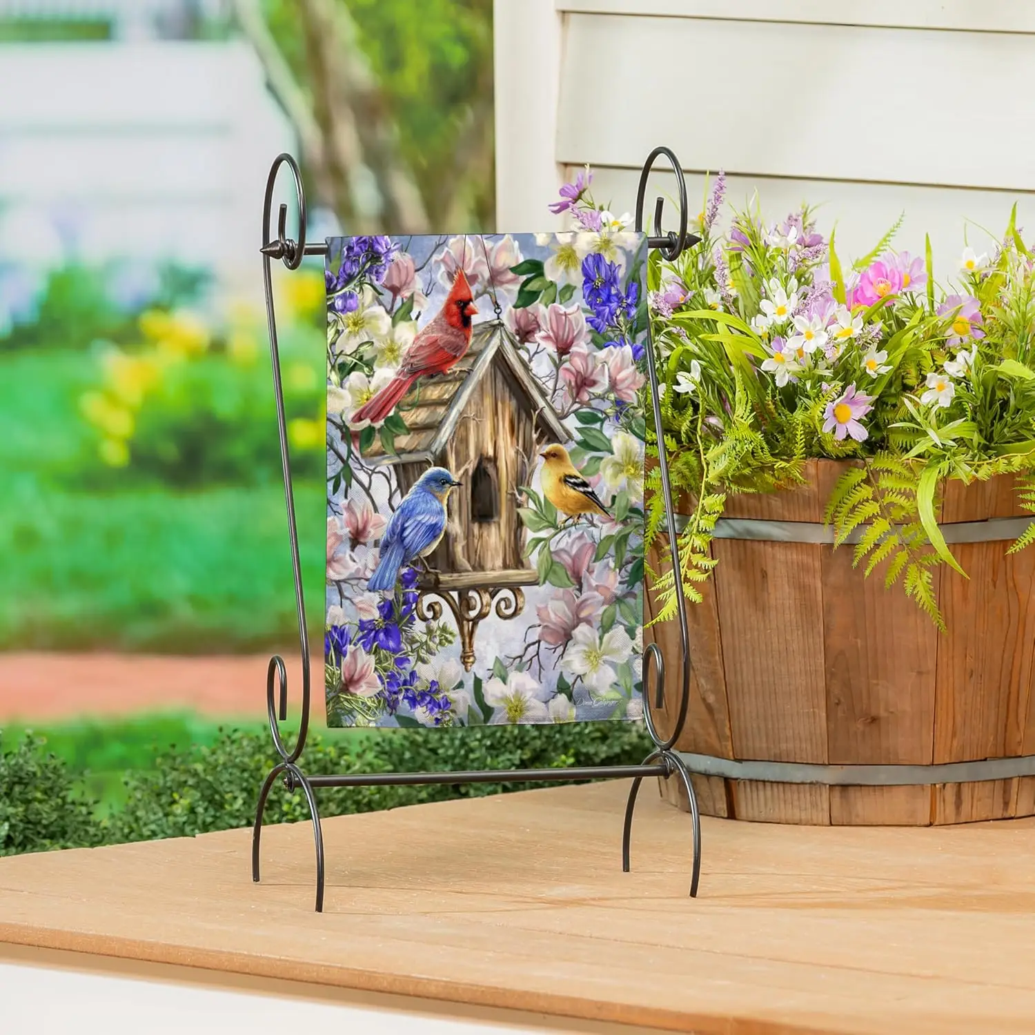 Evergreen Spring Awakens Burlap Garden Flag 12x18 Double Sided, All Weather Flags For Outside House, Welcome Spring Flags fo WZZ