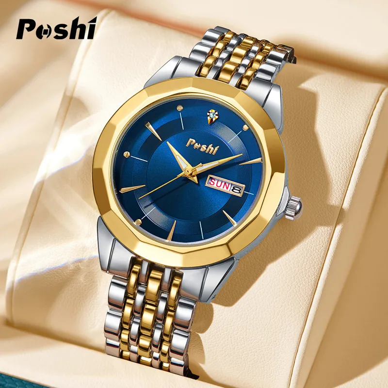 Business Casual Steel Quartz Watch for Men Stainless Steel Fashion Man Wristwatch Waterproof Men's Quartz Watches reloj hombre