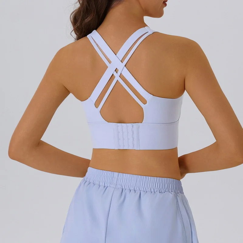 SEEKSUC بدلة يوجا ضيقة بسحاب متقاطع حمالة صدر جميلة لحماية الخصوصية شورت عاري ملمس للتنس والجري واللياقة البدنية مجموعة رياضية