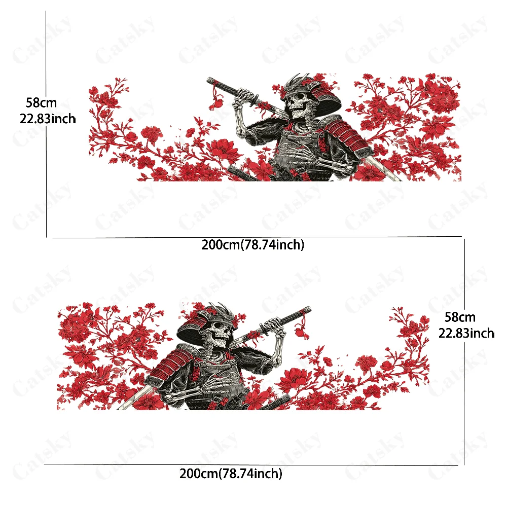 Skeleton Warrior Creative Pattern Stickers Car Body Door Side Fashion Stickers Two pieces of decoration suitable for all cars ca