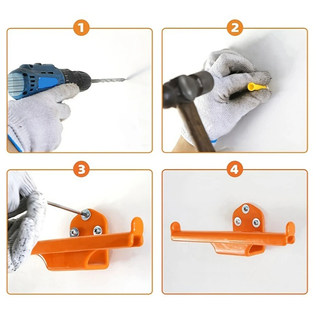 1-個バックパックリーフブロワーフックヘビーデューティ鉄壁掛けバックパックツールホルダーハードウェアツールアクセサリー