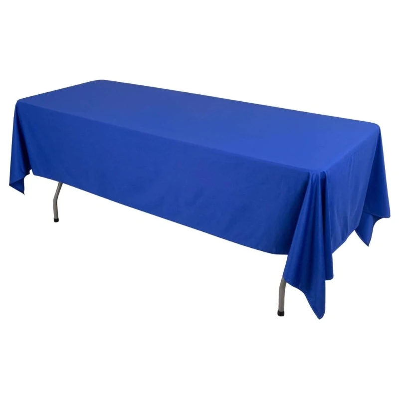 WrinkleFree Polyester Tablecloth In Blue Elegant Rectangular Design Table Cover For Camping Weddings And Home Decors