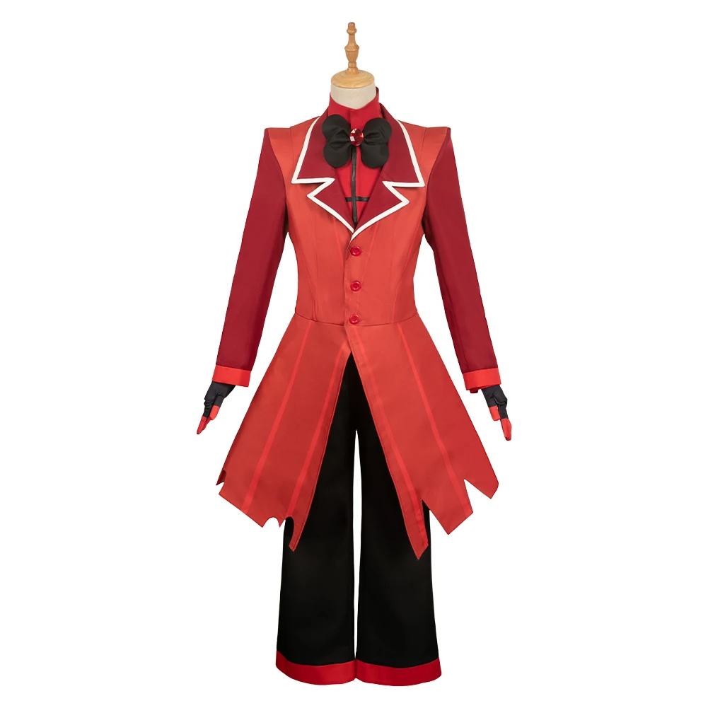 Alastor Cosplay Cartoon Anime Hotel Fantasia Costume Adult Women Uniform Jacket Pants Fantasia Outfit Halloween Carnival Suit