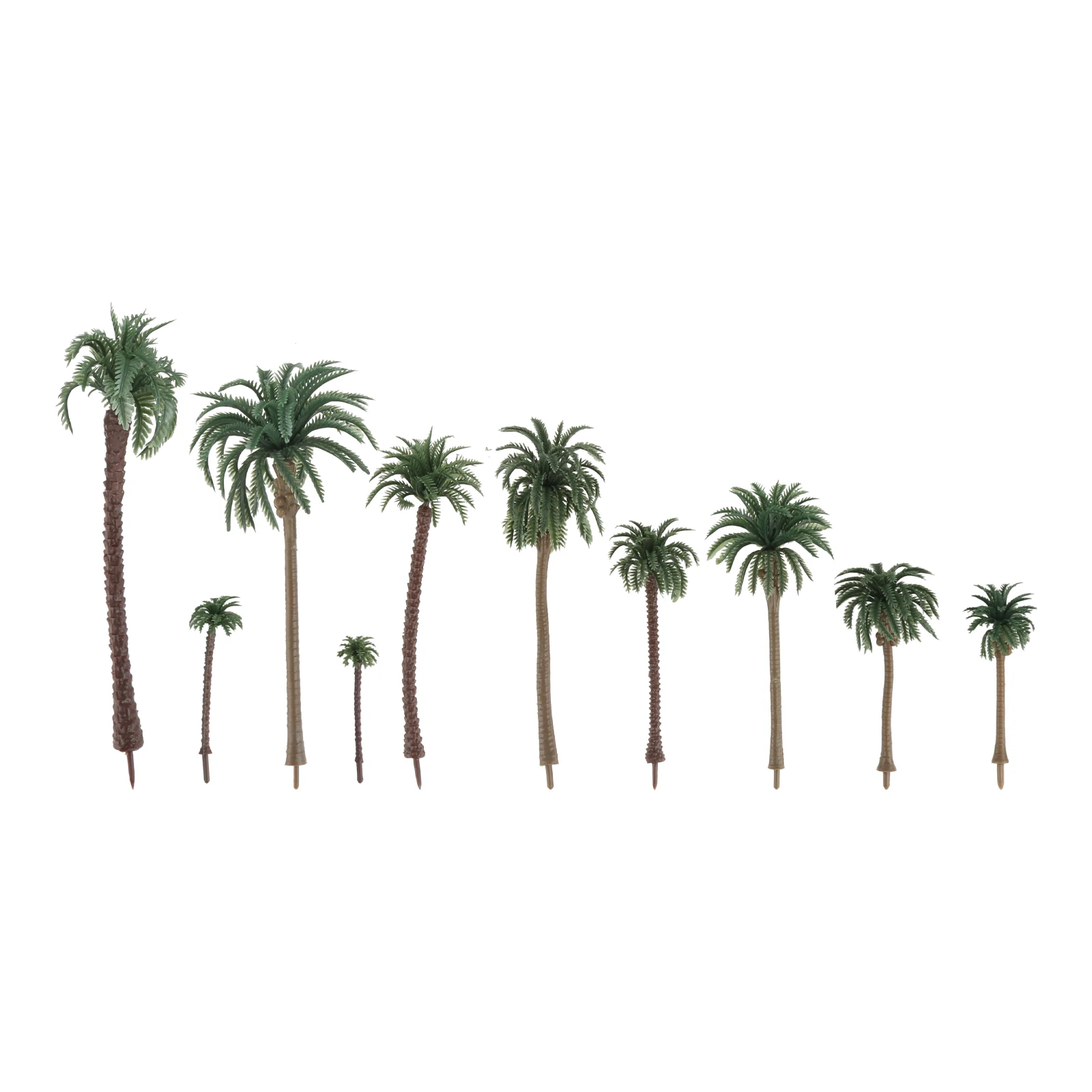 48pcs Mini Coconut Tree Models Palm Trees Railway Building Landscape Scenery Diorama Rainforest Layout DIY Fairy Garden 5.5-19cm