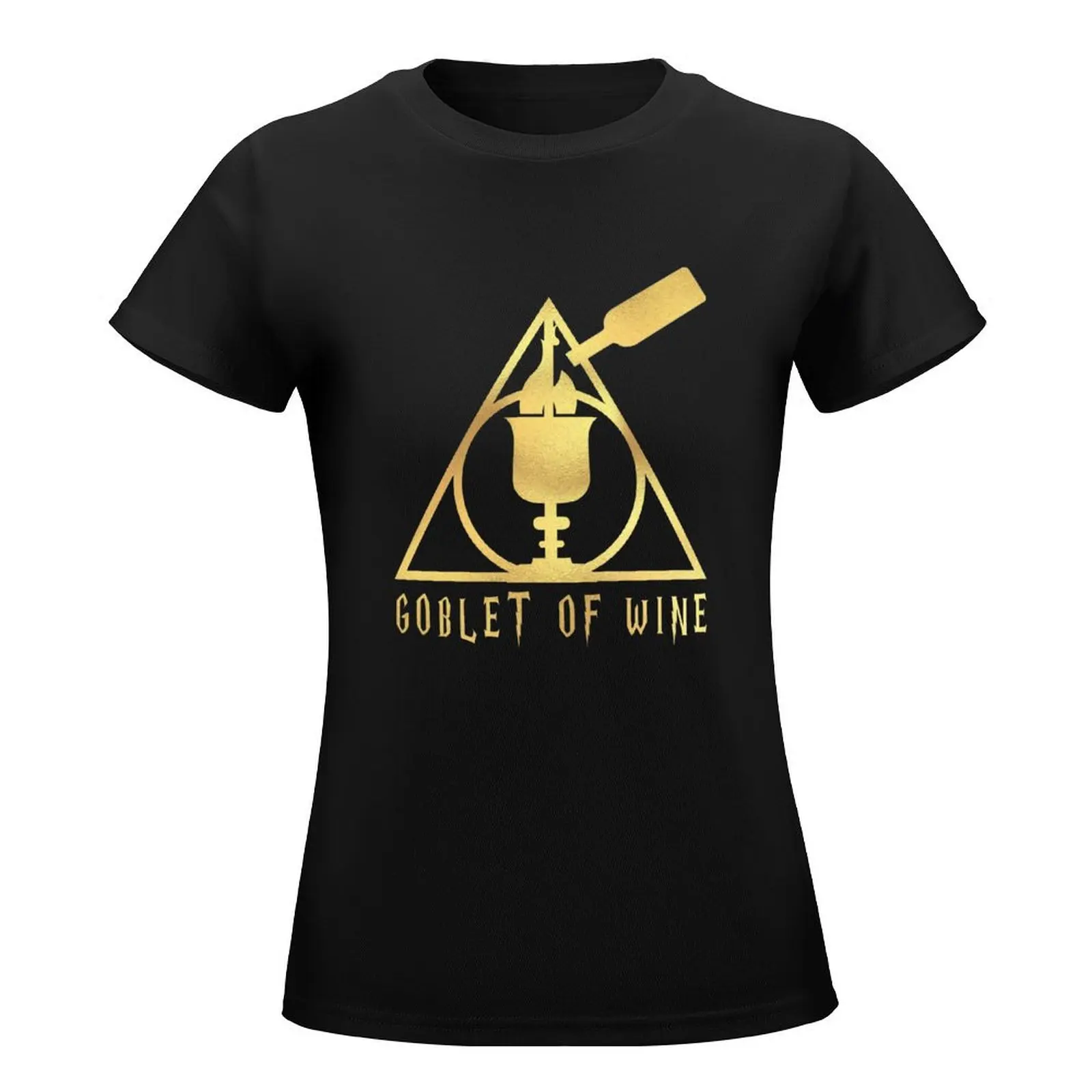 Goblet of Wine T-Shirt korean fashion plus size tops workout t shirts for Women