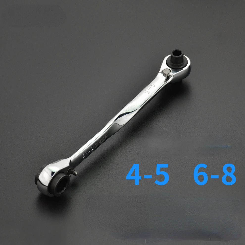 Ratchet Wrench Double Head Spanners Gears 4 In 1 Multi Combination Wrenches Nut Spanner