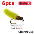 6pcs Chartreuse C