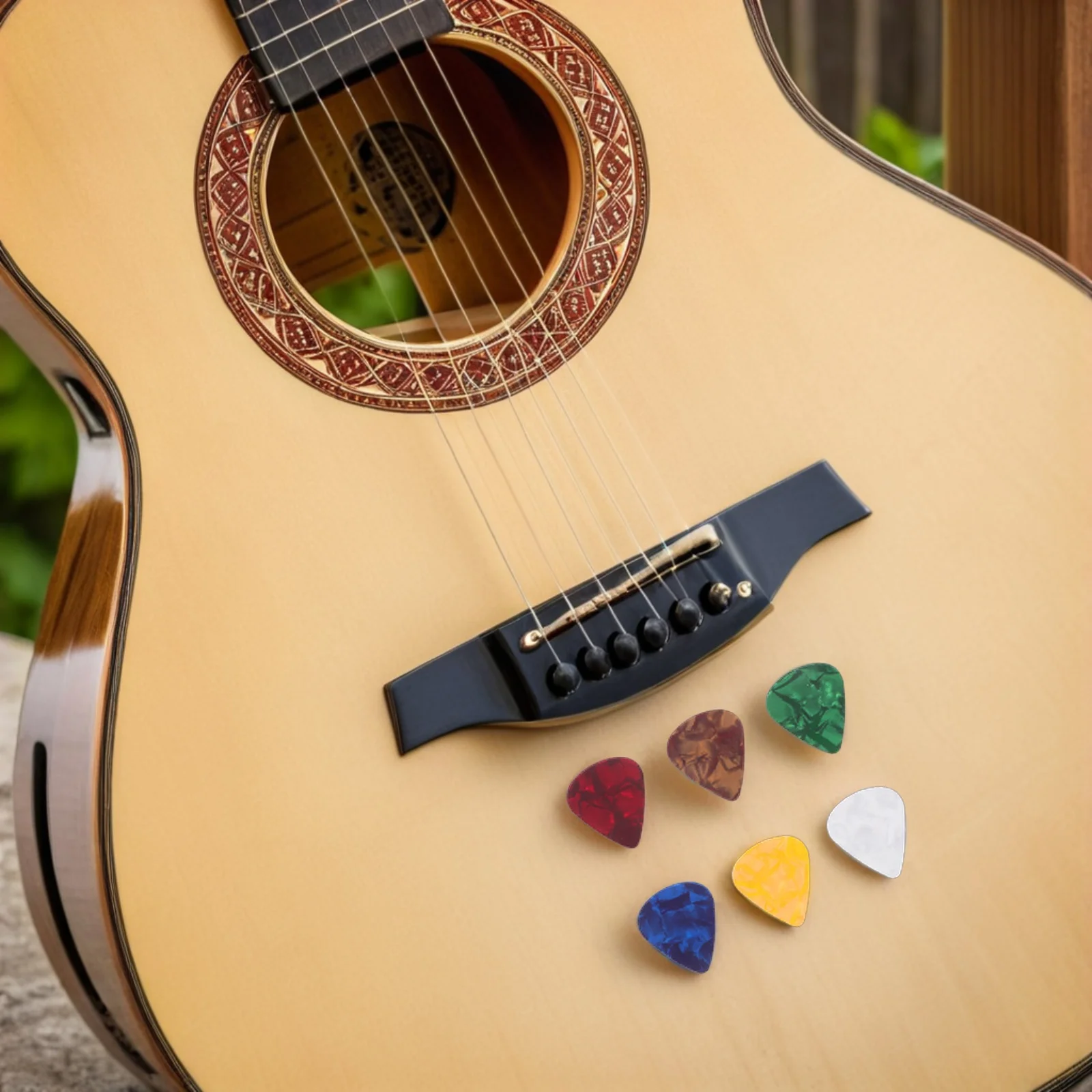 

30pcs Acoustic Guitar Picks Resin Electric Bass Thumb Plectrums Vibrant Colors Pure Tone Durable Large Capacity Fingerstyle Rock