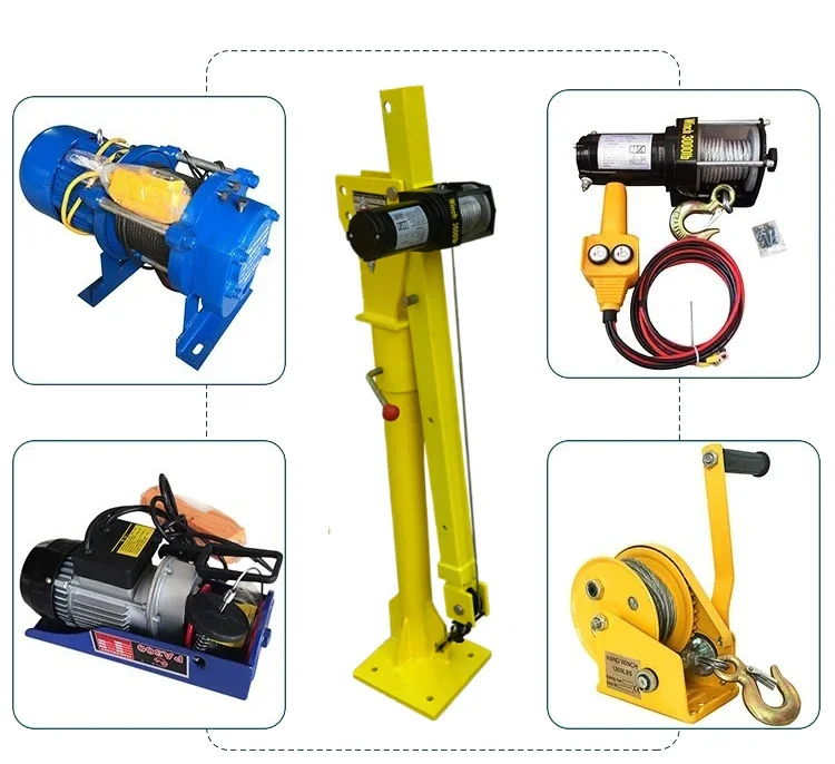 for DC 12v/24v electric winch hoist small truck crane