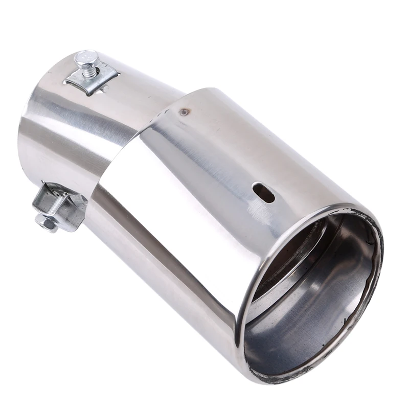 Universal Stainless Steel Car Vehicle Rear Round exhaust Pipe Tail Muffler Tip Chrome Throat Exhaust System Car Accessories