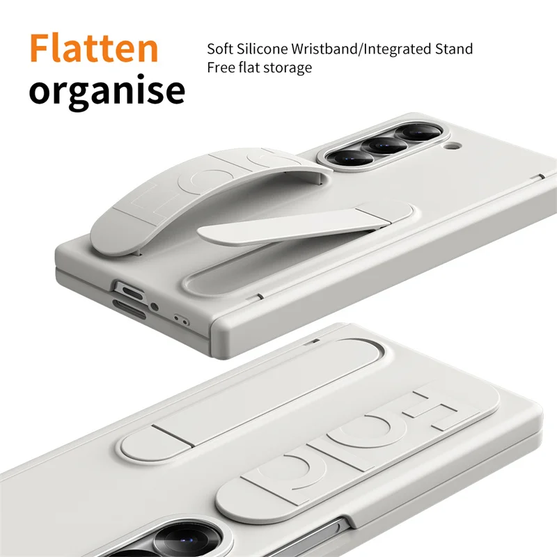 Wristband Holder Hinge Phone Case For Samsung Galaxy Z Fold 6 5 4 3 With Pen Slot & S Pen Screen Protector Film Protective Cover