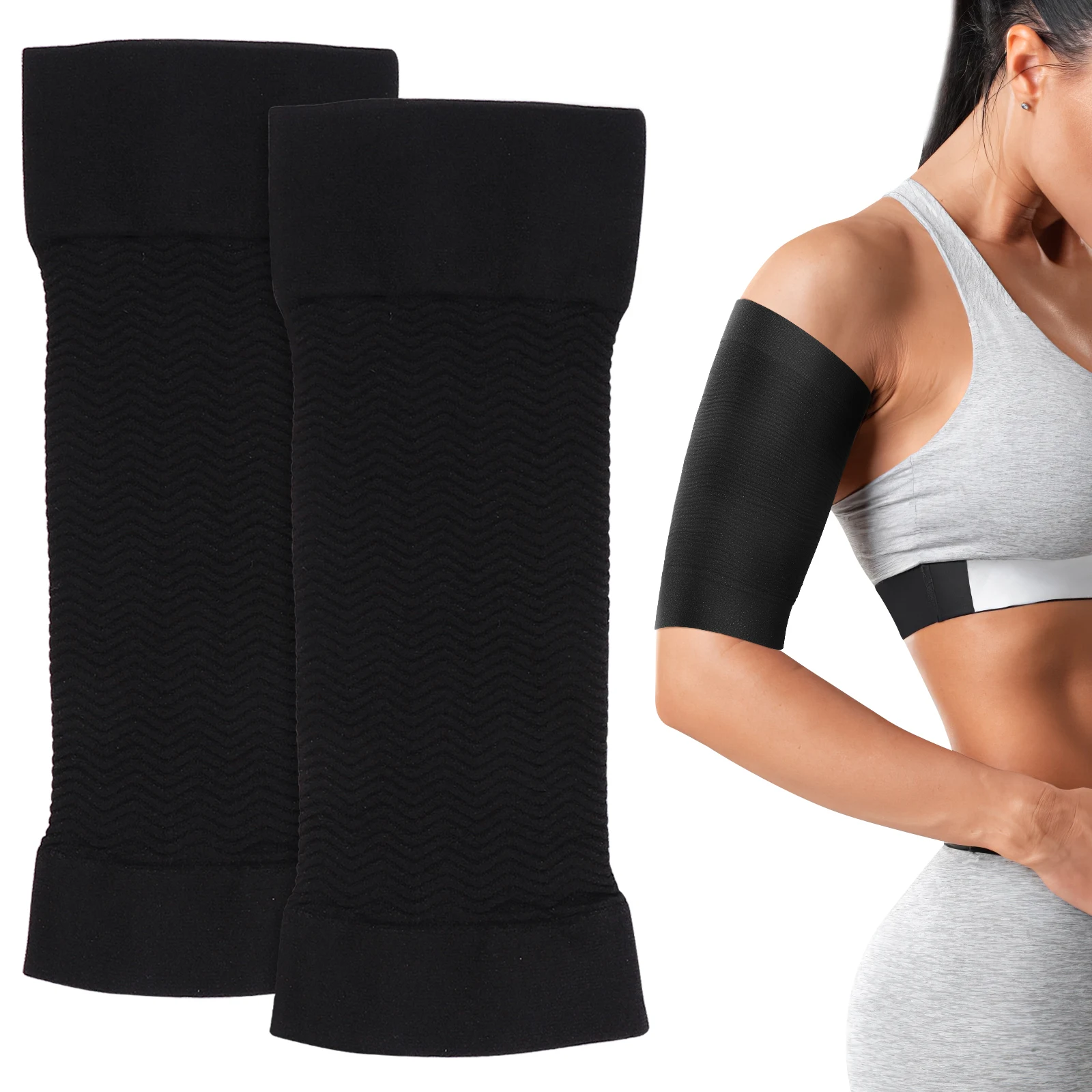 

2PairsFatBurningWristGuard ElasticArmShaper SeamlessSleeves SlimShaping SlimmingArmShapewear ArmShapewear ElasticArmShaper